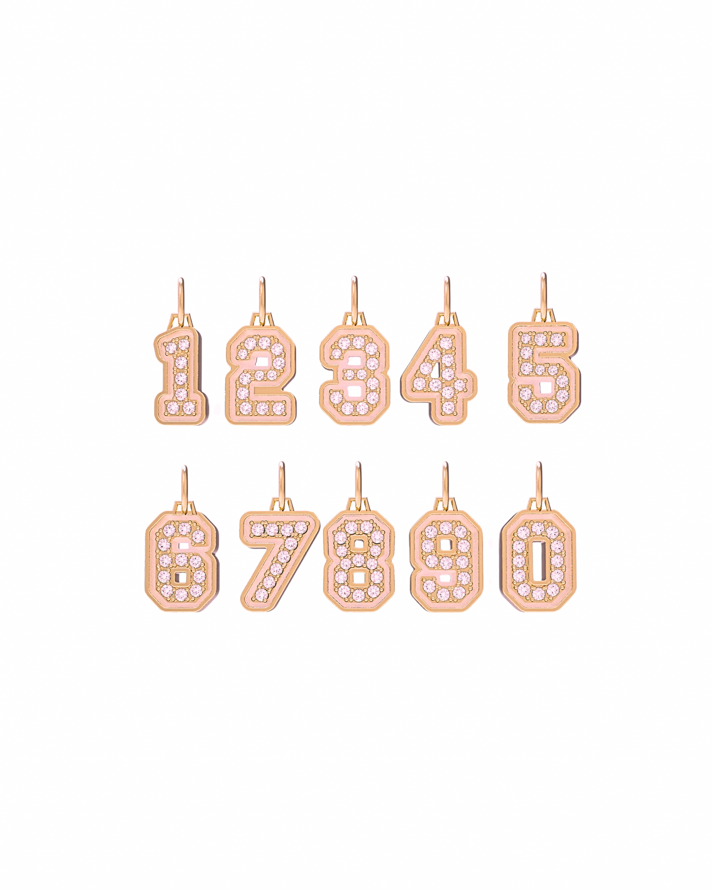 14k Gold Diamond My Boyfriend's Number Charm