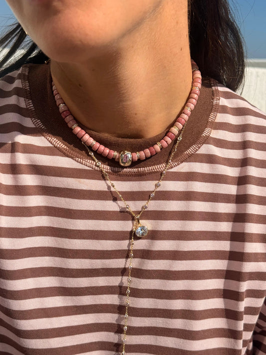 Blush Rocks Pukka Necklace