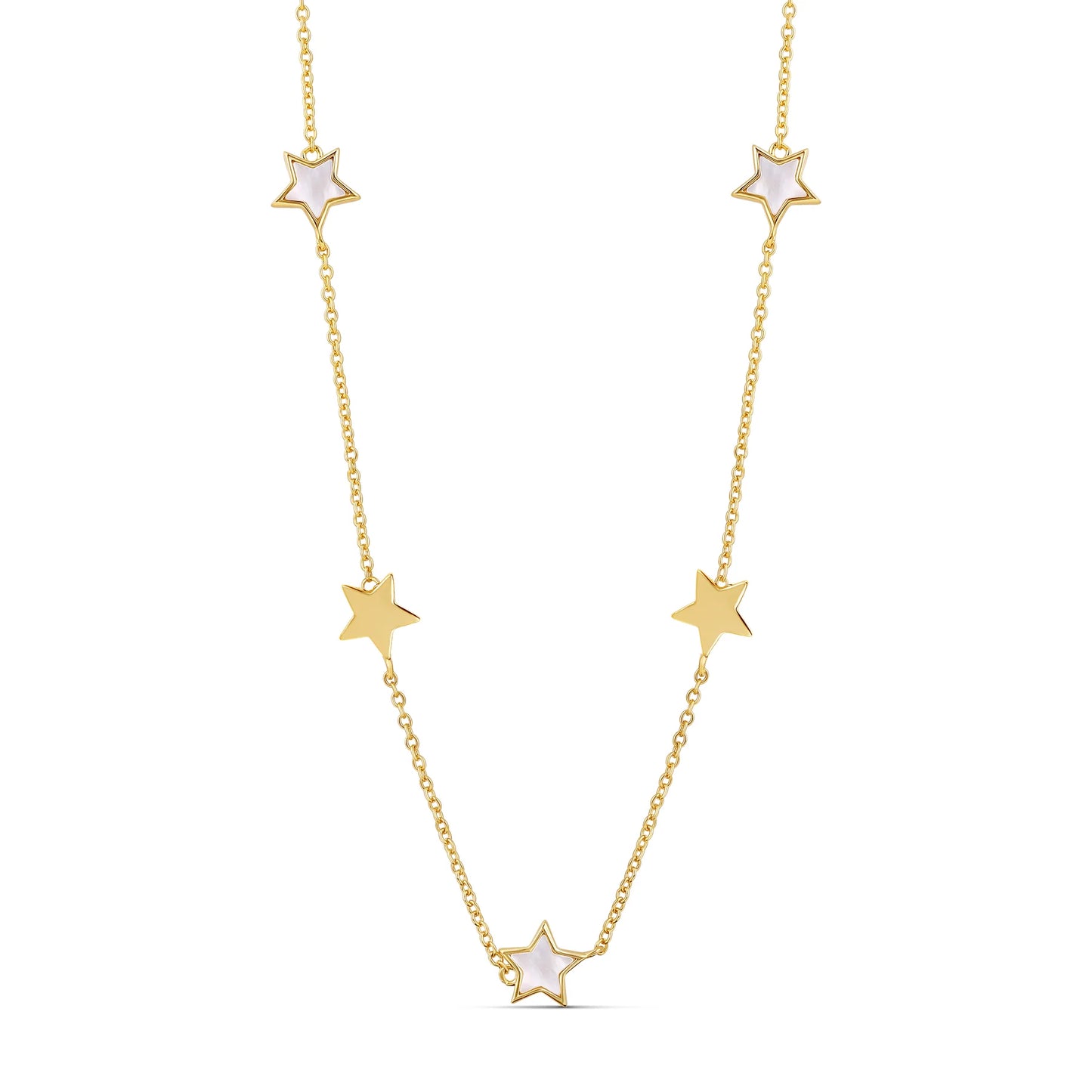 Collar de piedra y estrella maciza