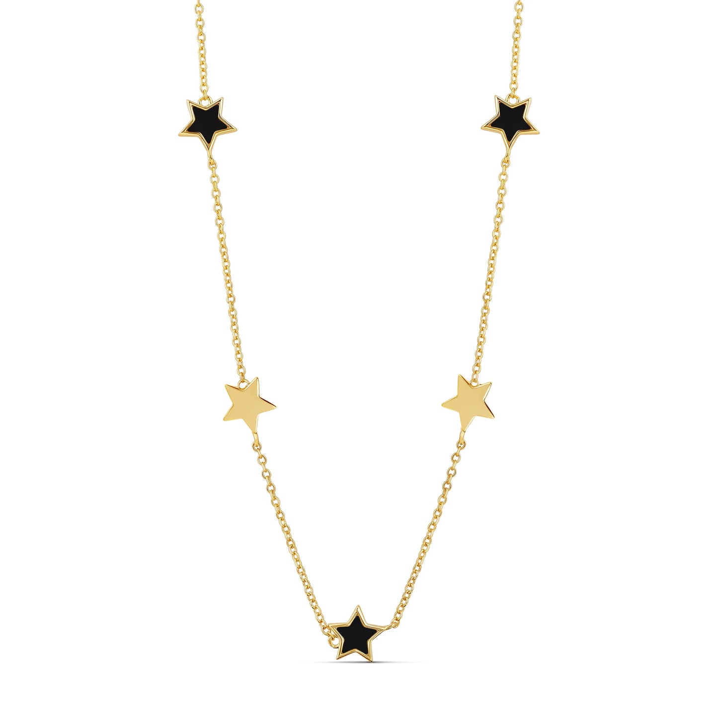 Collar de piedra y estrella maciza