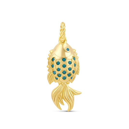 Charm de pez dorado