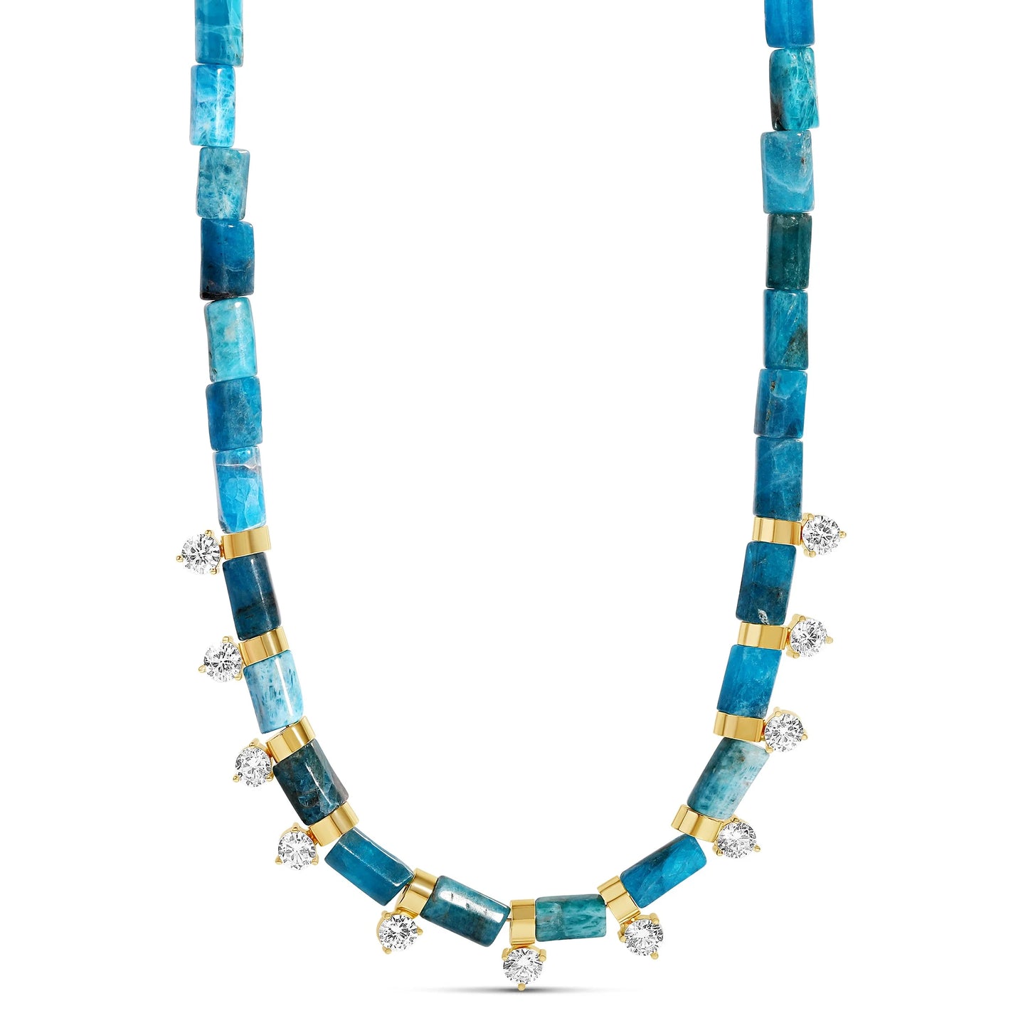 Aqua Jade Spike Necklace