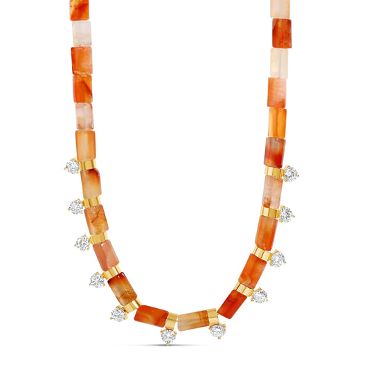 Amber Jade Spike Necklace