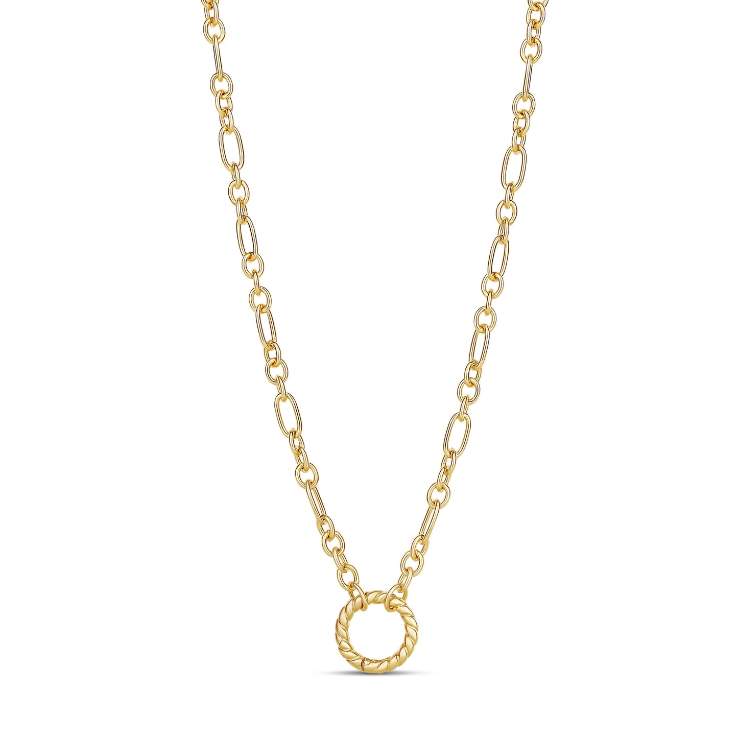 Collar de eslabones con cierre de presión retorcido