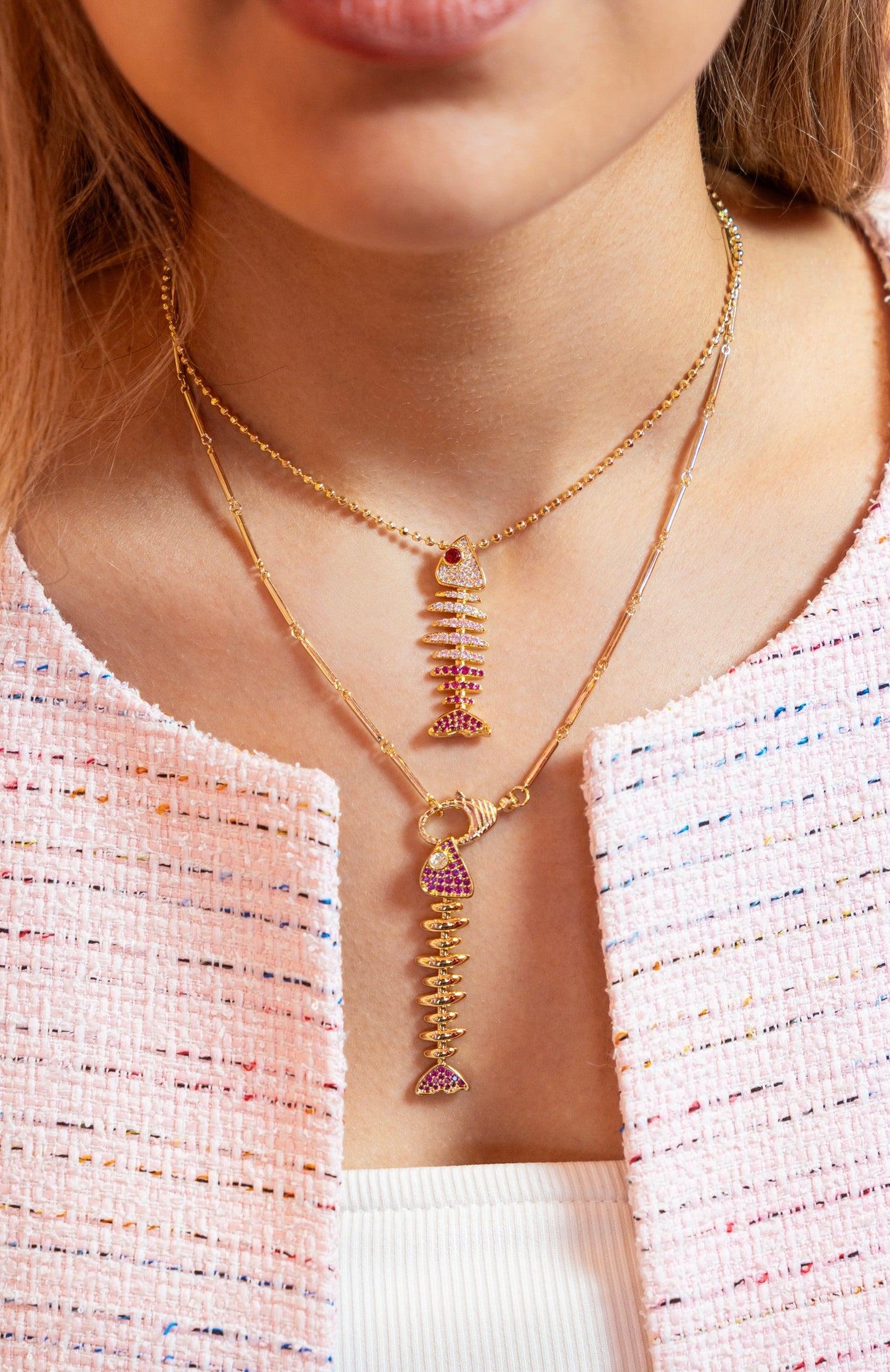 Pavé Fishbone Charm