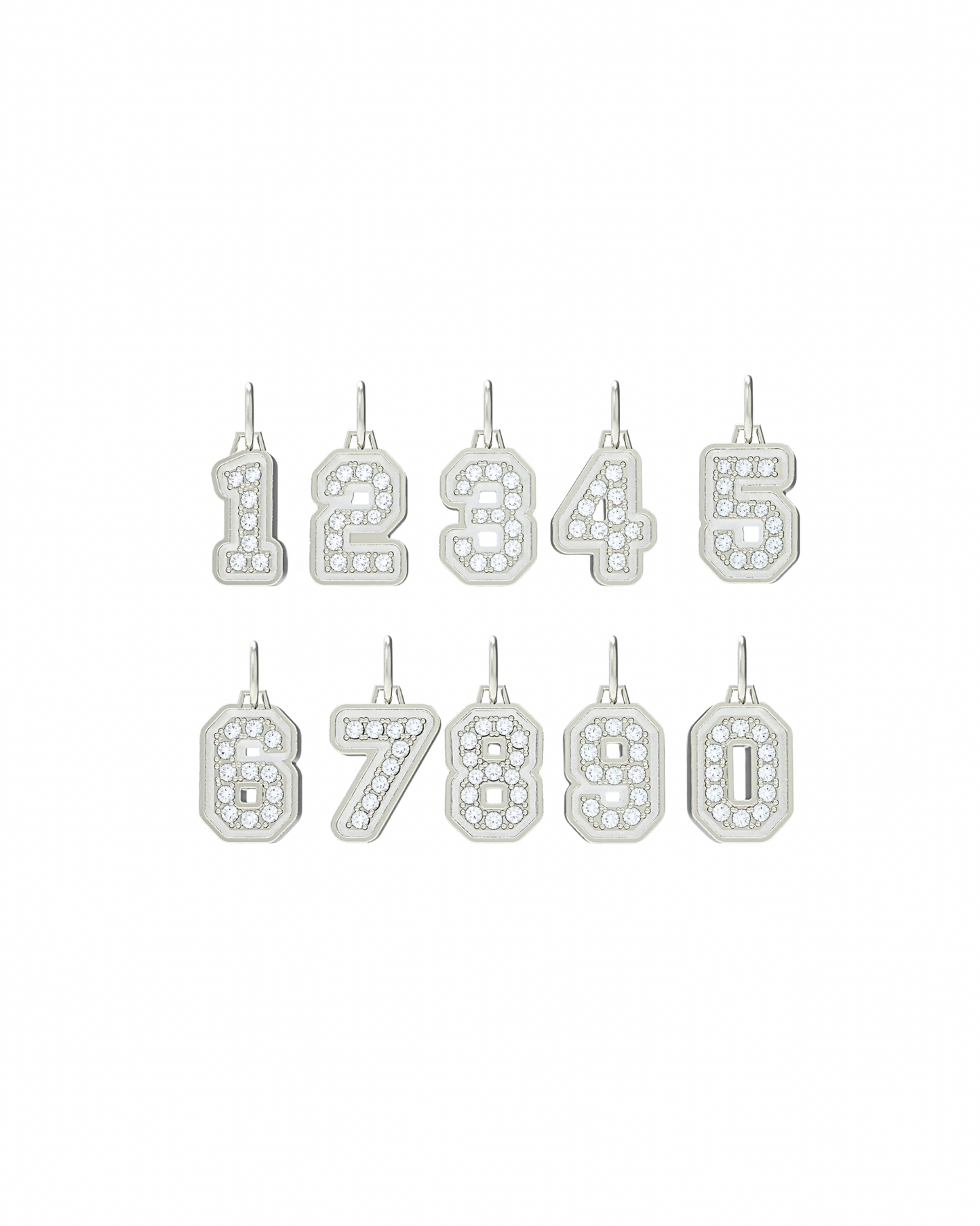 14k Gold Diamond My Boyfriend's Number Charm