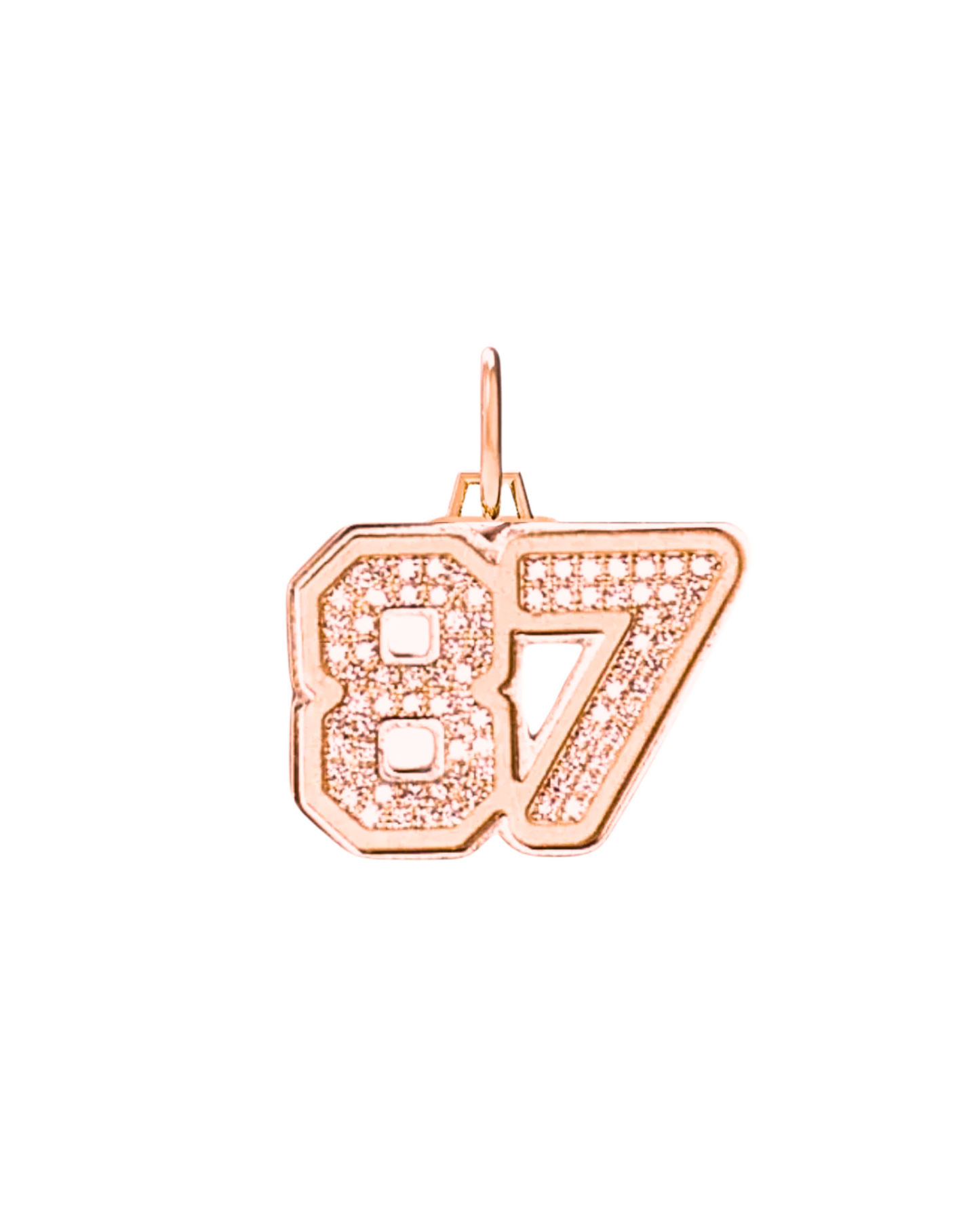 14k Gold Diamond My Boyfriend's Number Charm
