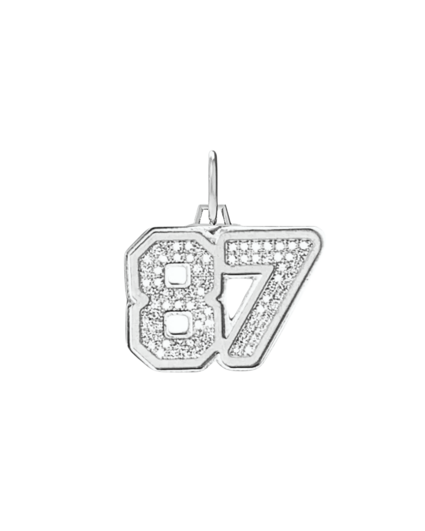14k Gold Diamond My Boyfriend's Number Charm