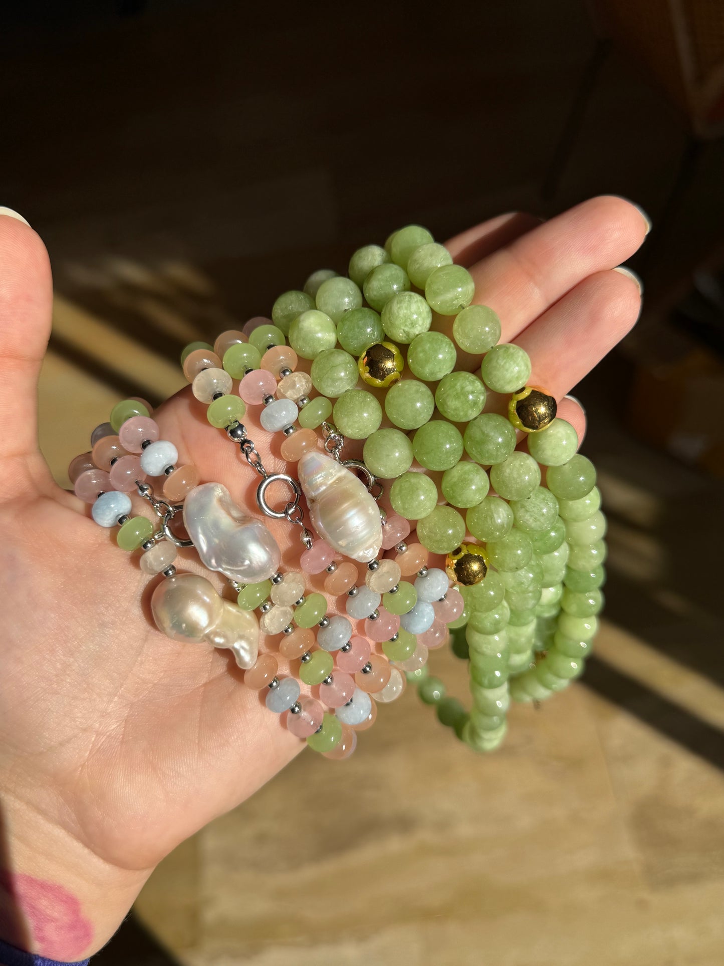 Cotton Candy Pearl Necklace
