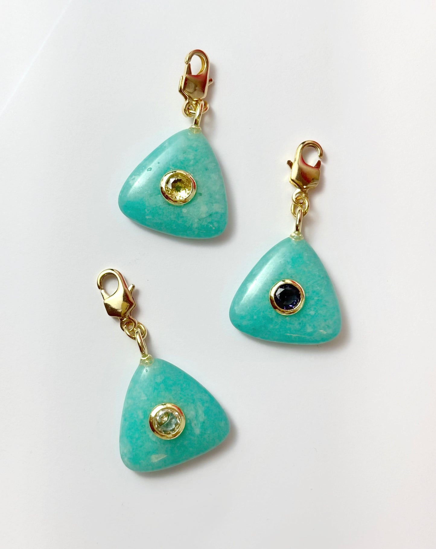 Amazonite Trigon Shape Charm