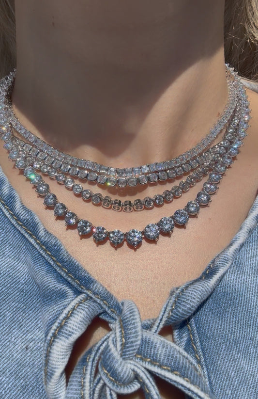 5mm - Graduated Bling Tennis Necklace