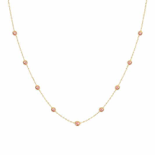 Collar de cadena de circonitas de 3 mm