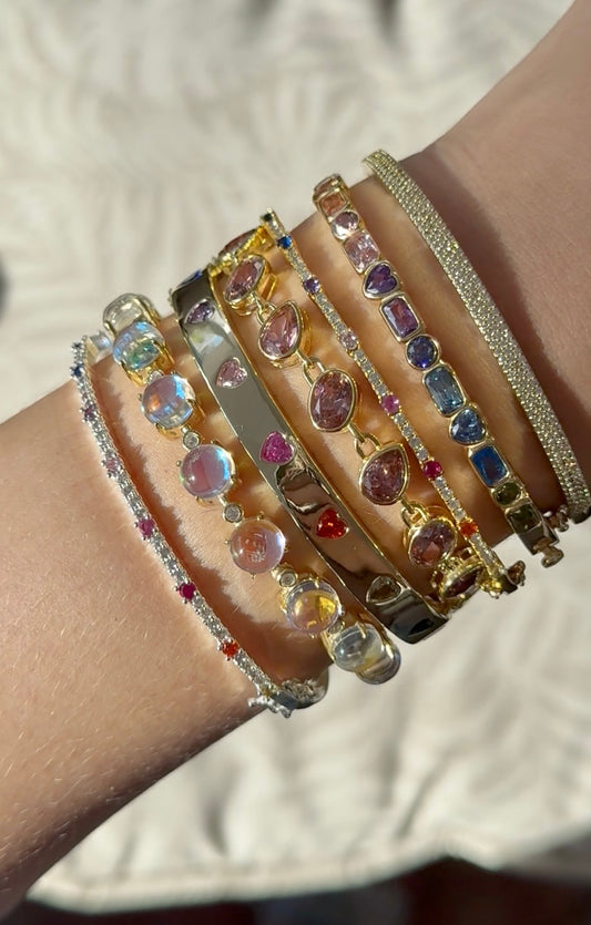 Heartburst Rainbow Bangle