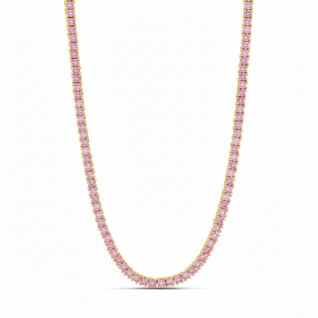 Collar Fino de Tenis de Colores