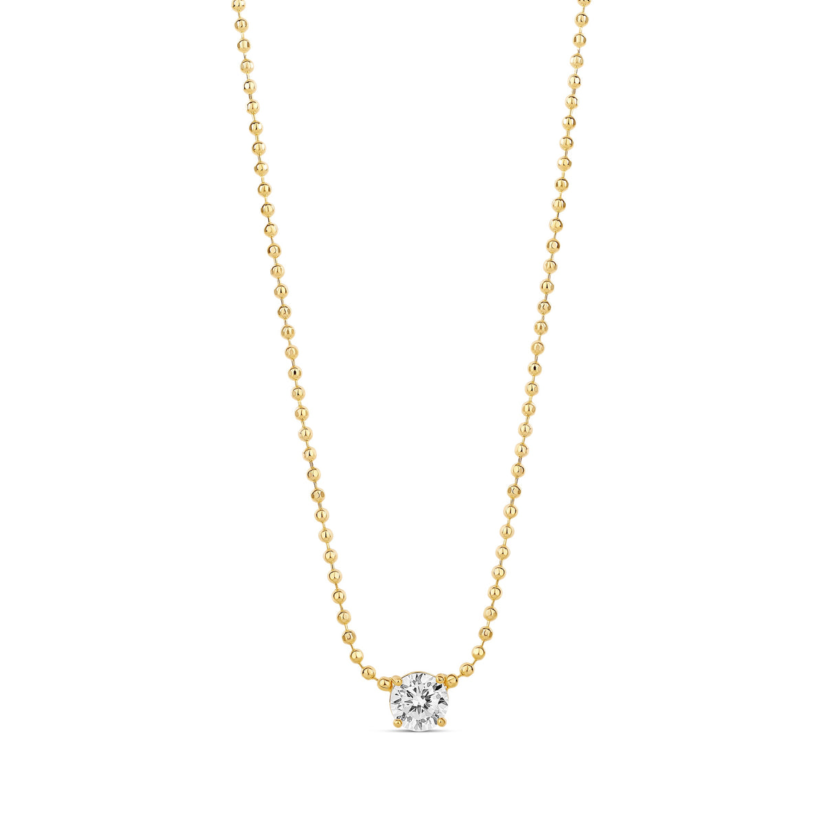 Solitaire Ball Chain Necklace