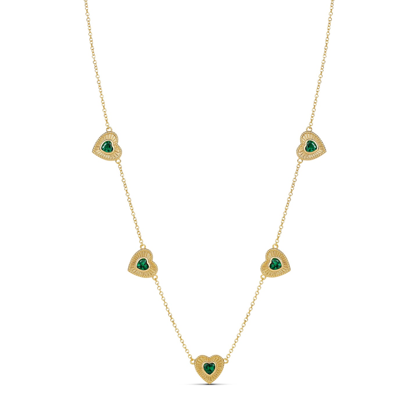 Fluted Heartline Necklace