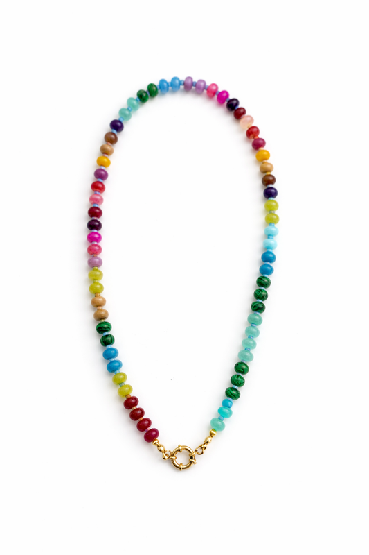 Multi Stone Beaded Necklace