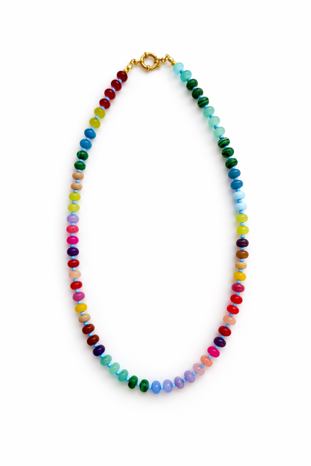 Multi Stone Beaded Necklace