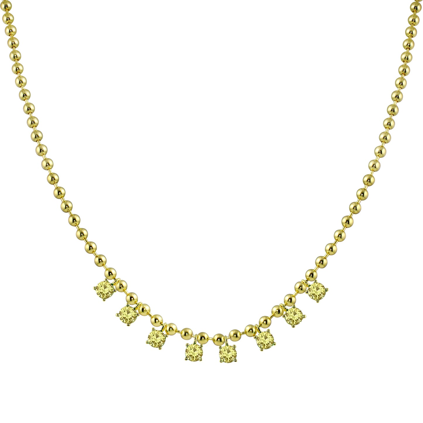 Collar de baño con flecos amarillos
