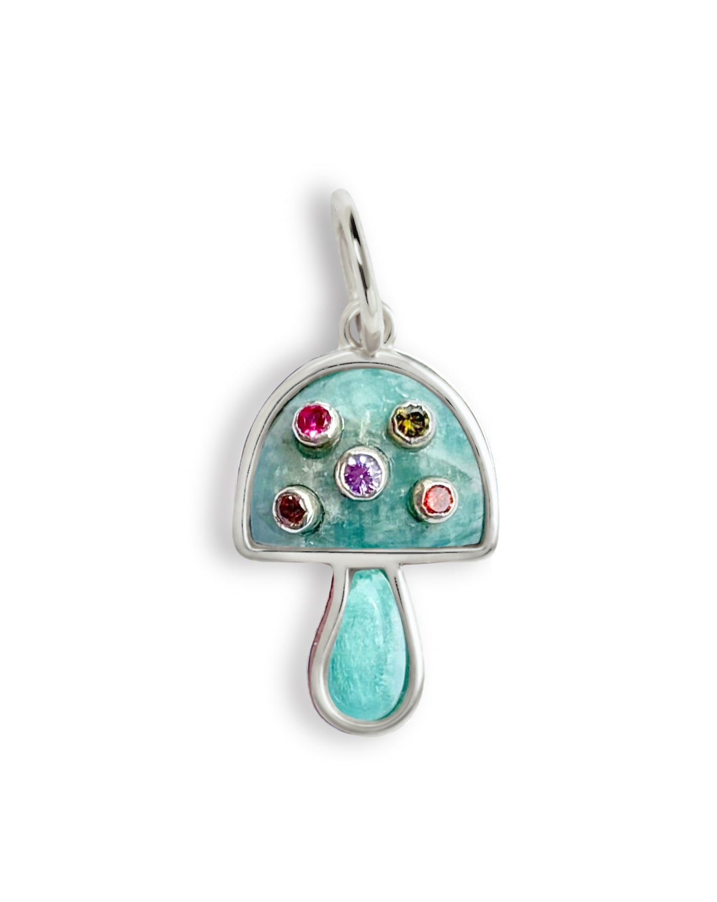 Mini Charm de Hongo - Amazonita