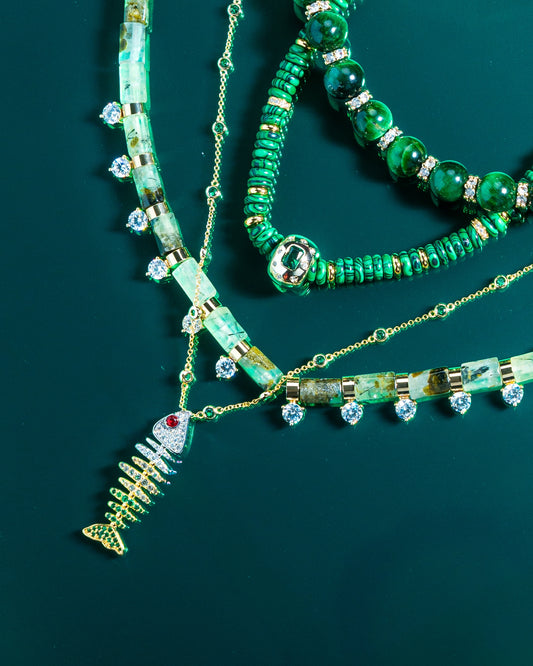 Green Muse Jade Spike Necklace