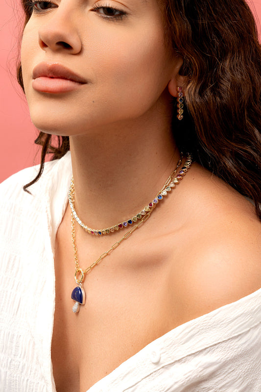 Pavé Push Clasp Chain