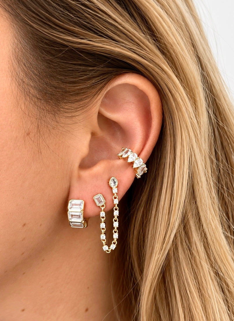 Double Date Stone Earrings