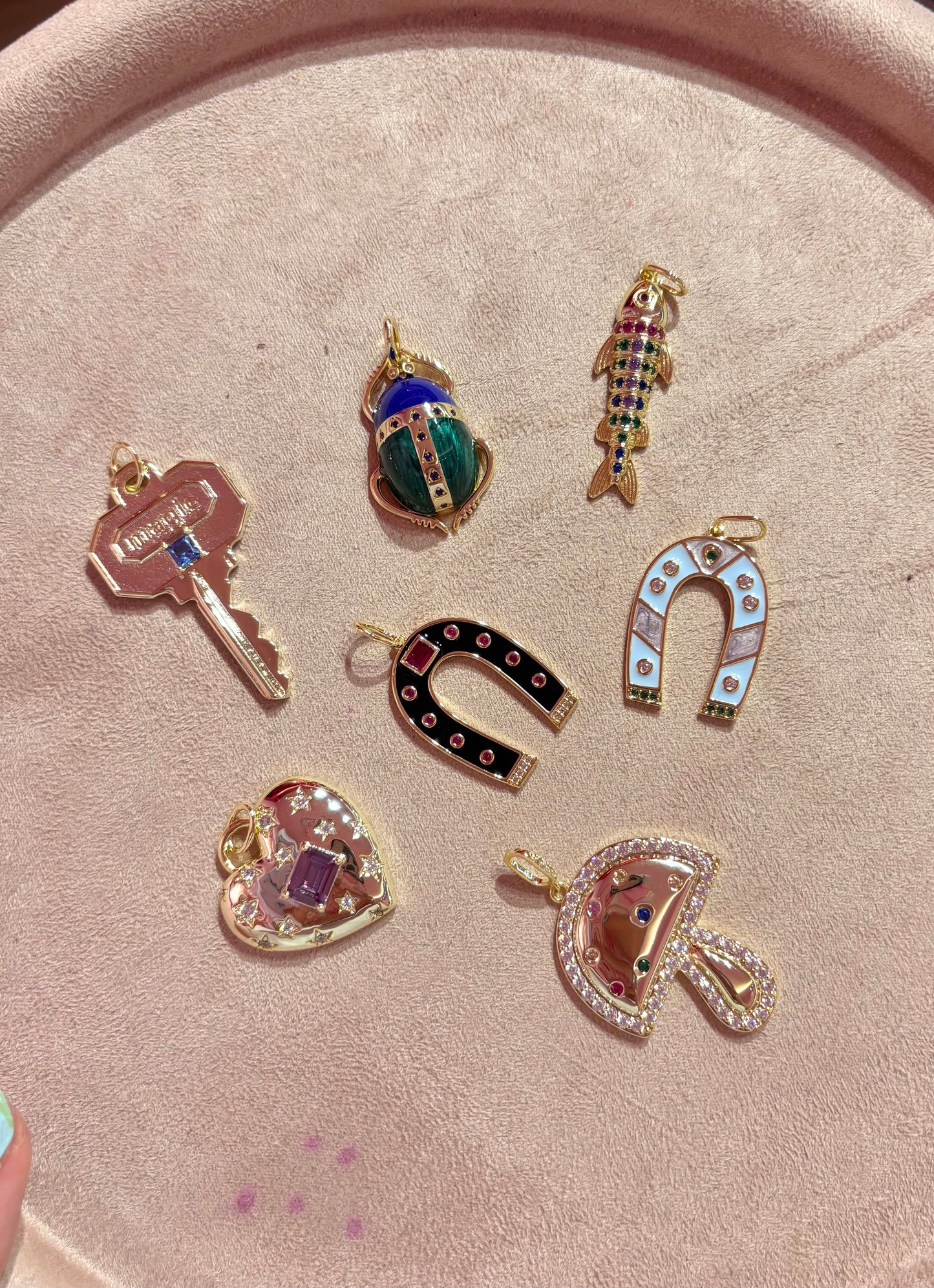 Enamel Horseshoe Lucky Charm