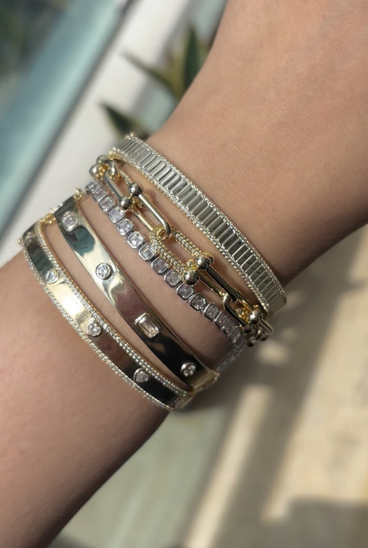 4mm - Square Bezel Tennis Bracelet