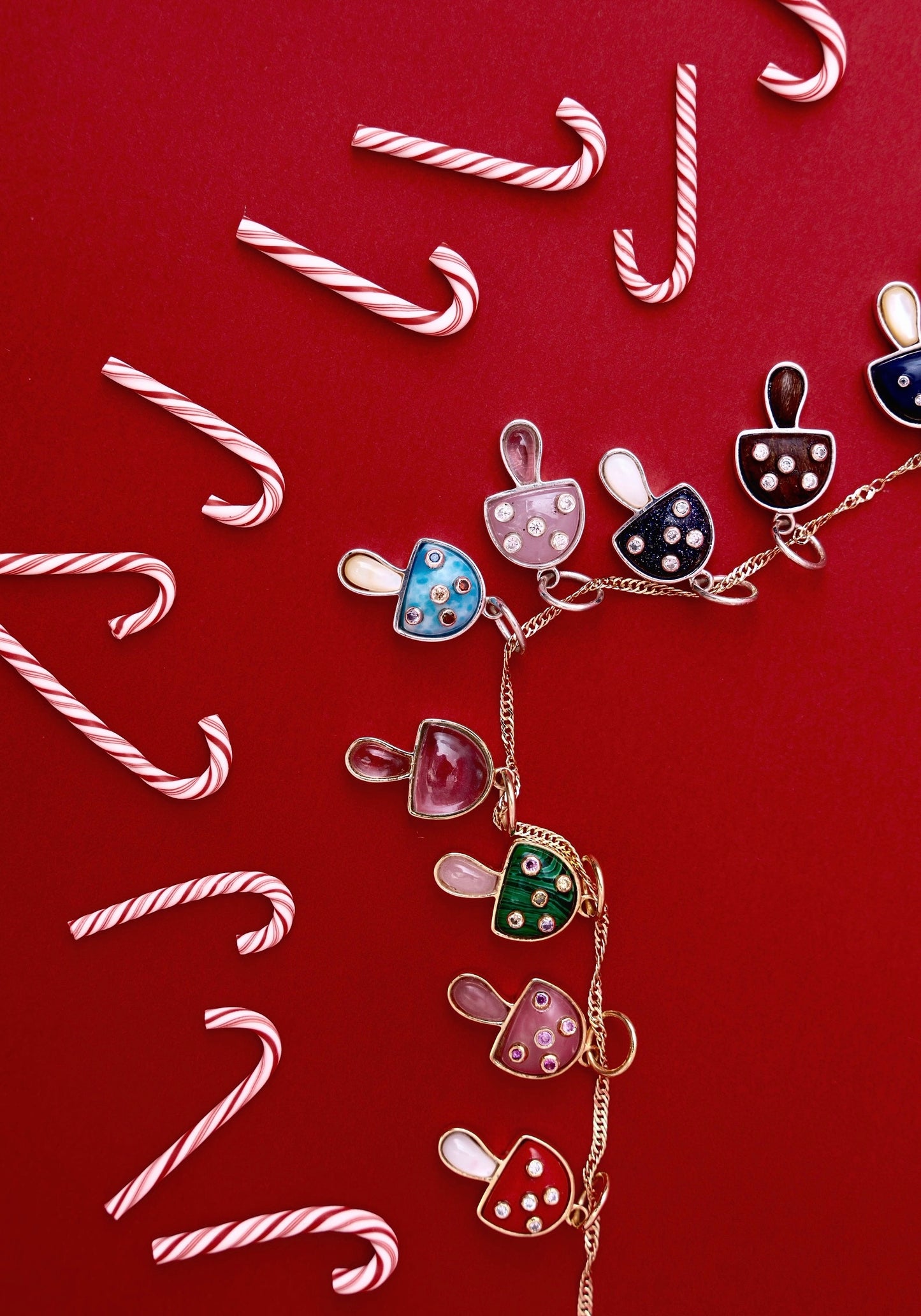 Mini Charm de Hongo - Amazonita