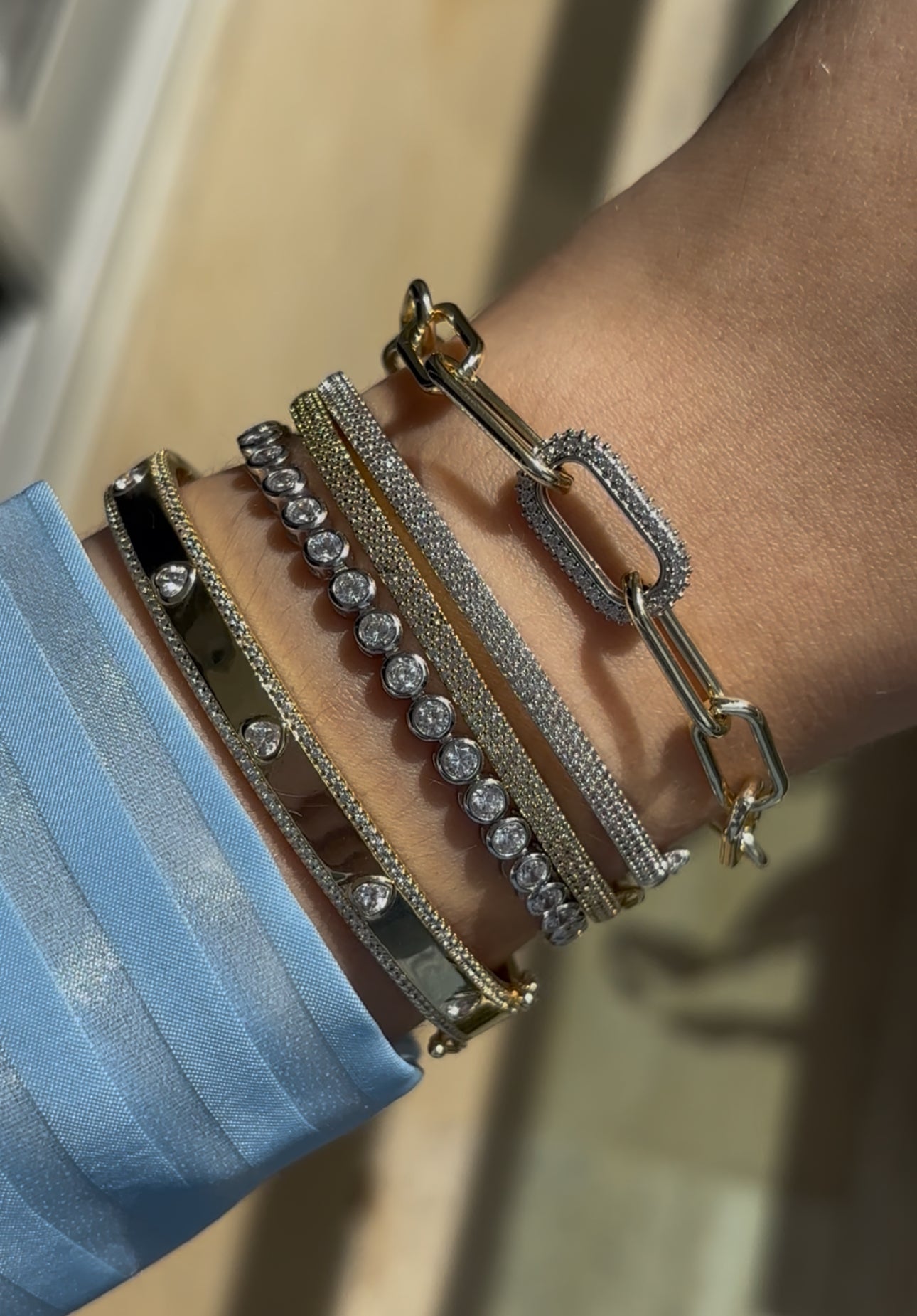 4mm - Round Bezel Tennis Bracelet