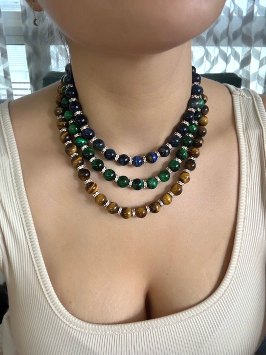Tiger Eye Fancy Beaded Necklace
