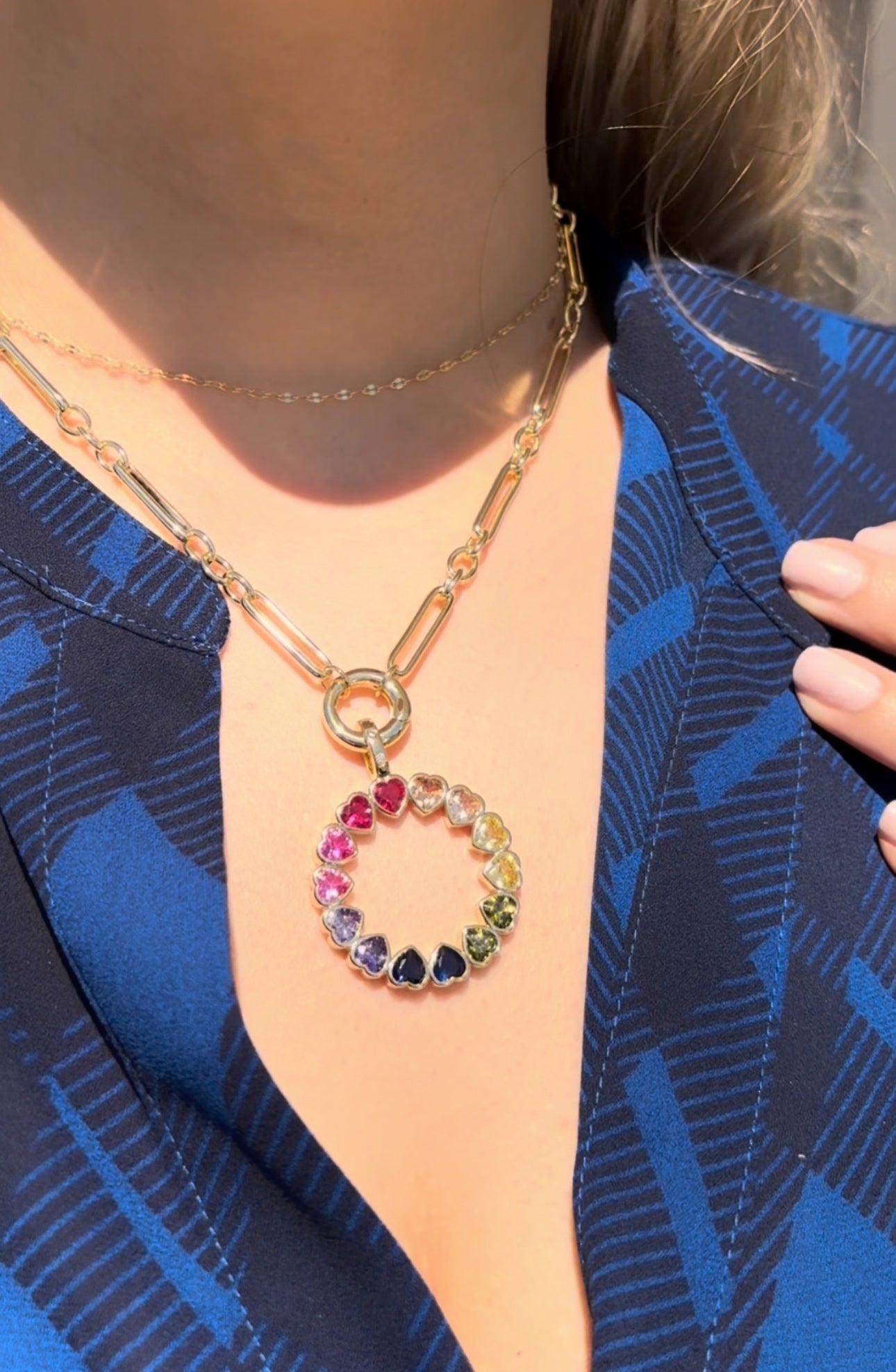 Rainbow Circle of Love Charm