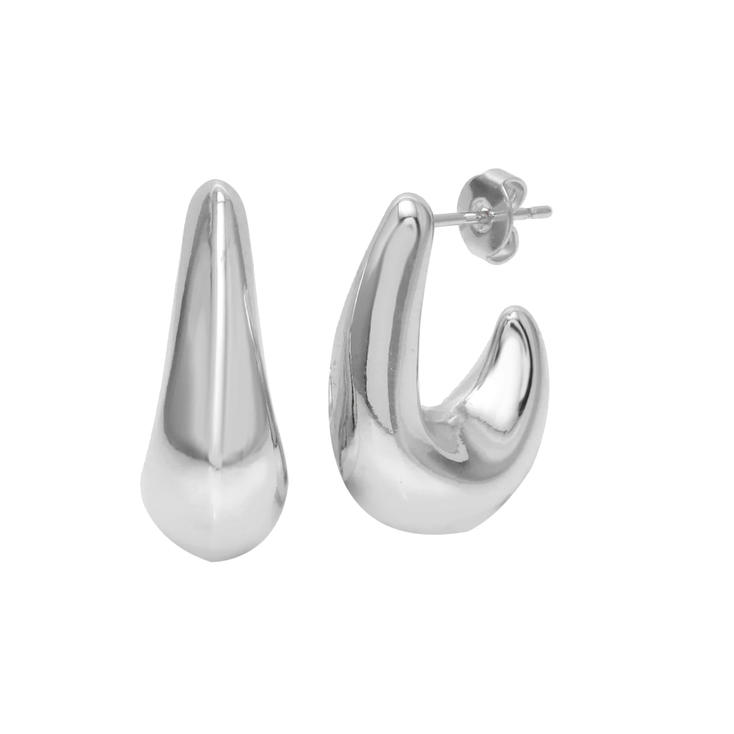 Pendientes de aro con forma de cúpula