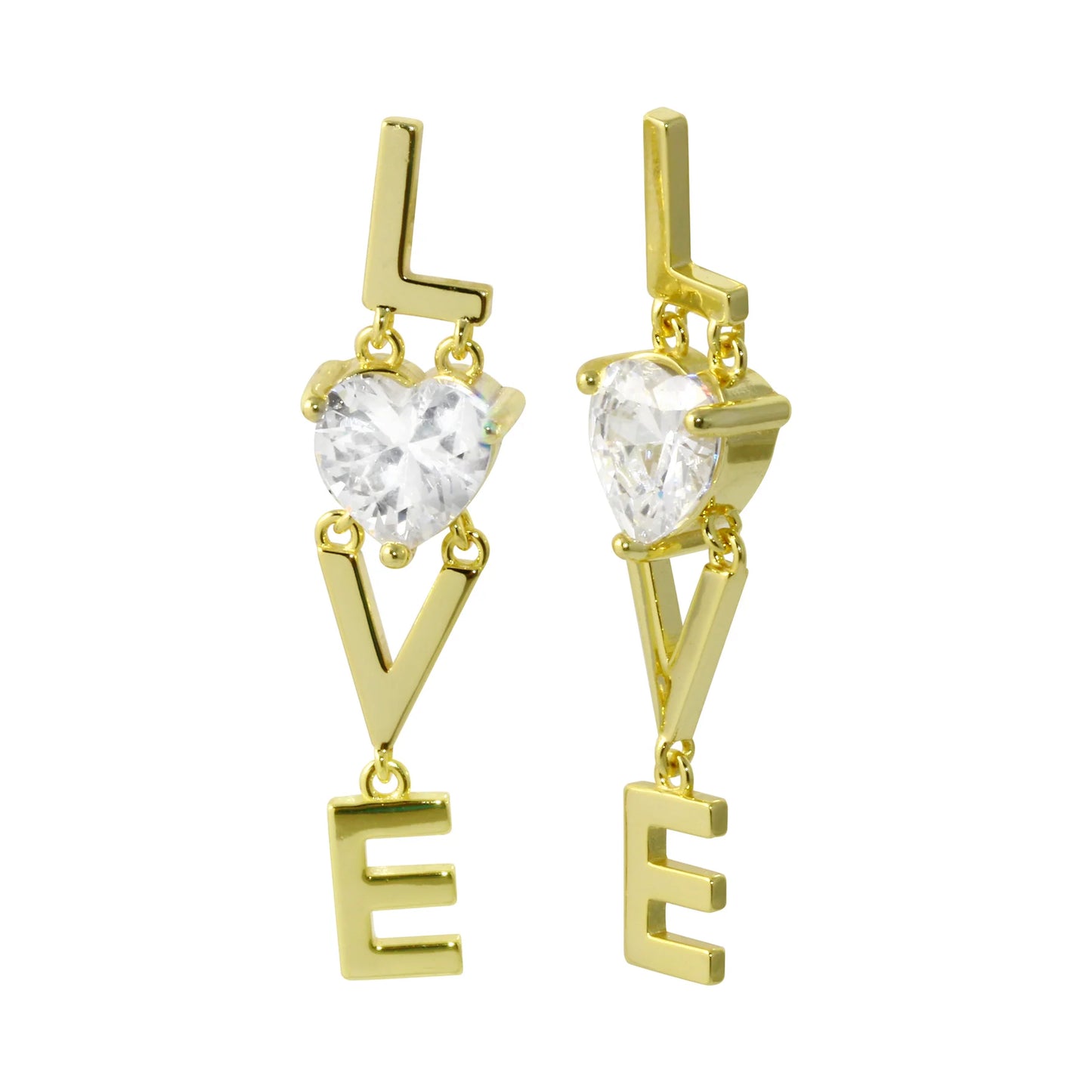 Pendientes colgantes LOVE