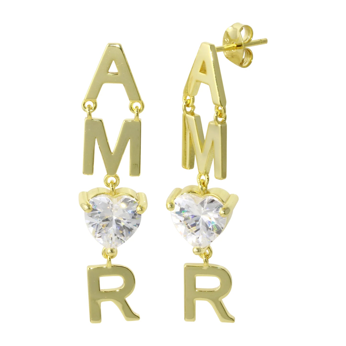 Pendientes colgantes AMOR