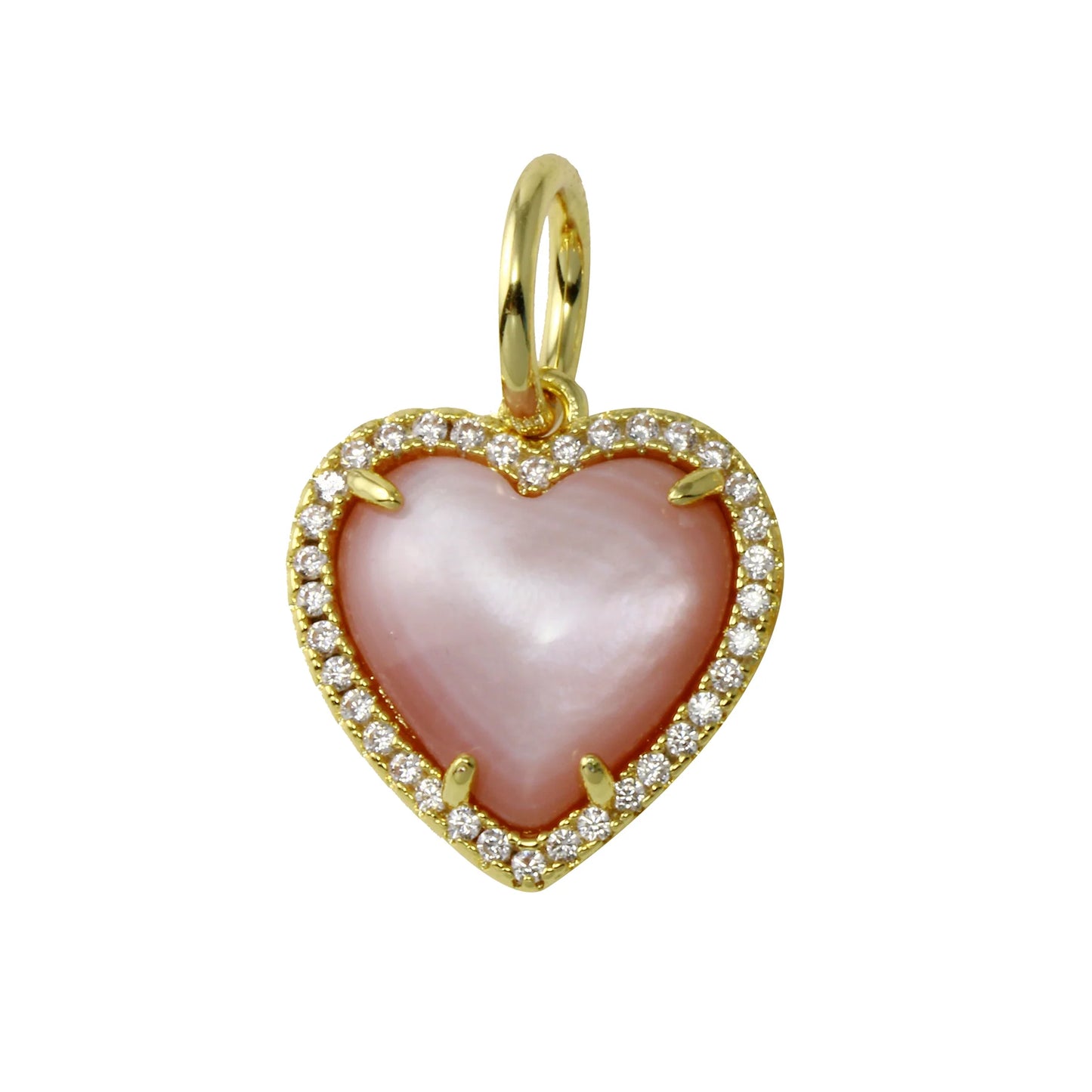 Mini Natural Stone Heart Charm