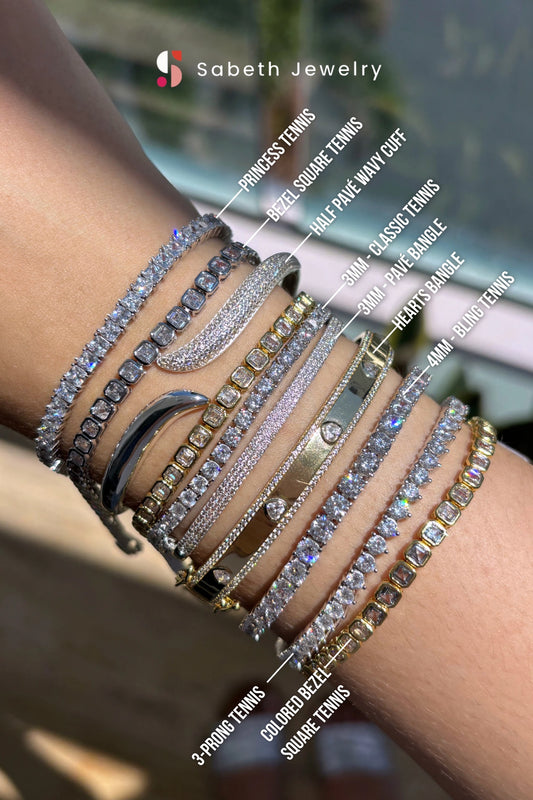 Pulsera de tenis clásica de 3 mm