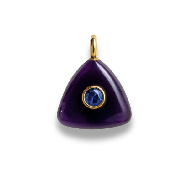 Amethyst or Lapis Trigon Shape Charm