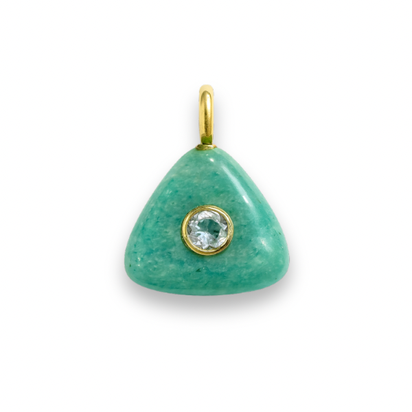 Amazonite Trigon Shape Charm