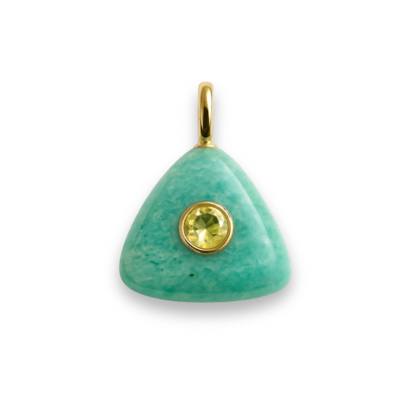 Amazonite Trigon Shape Charm