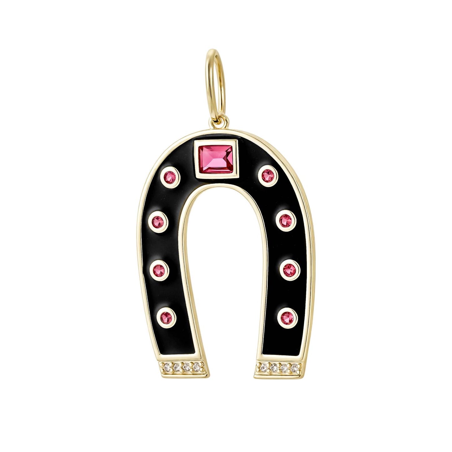 Enamel Horseshoe Lucky Charm