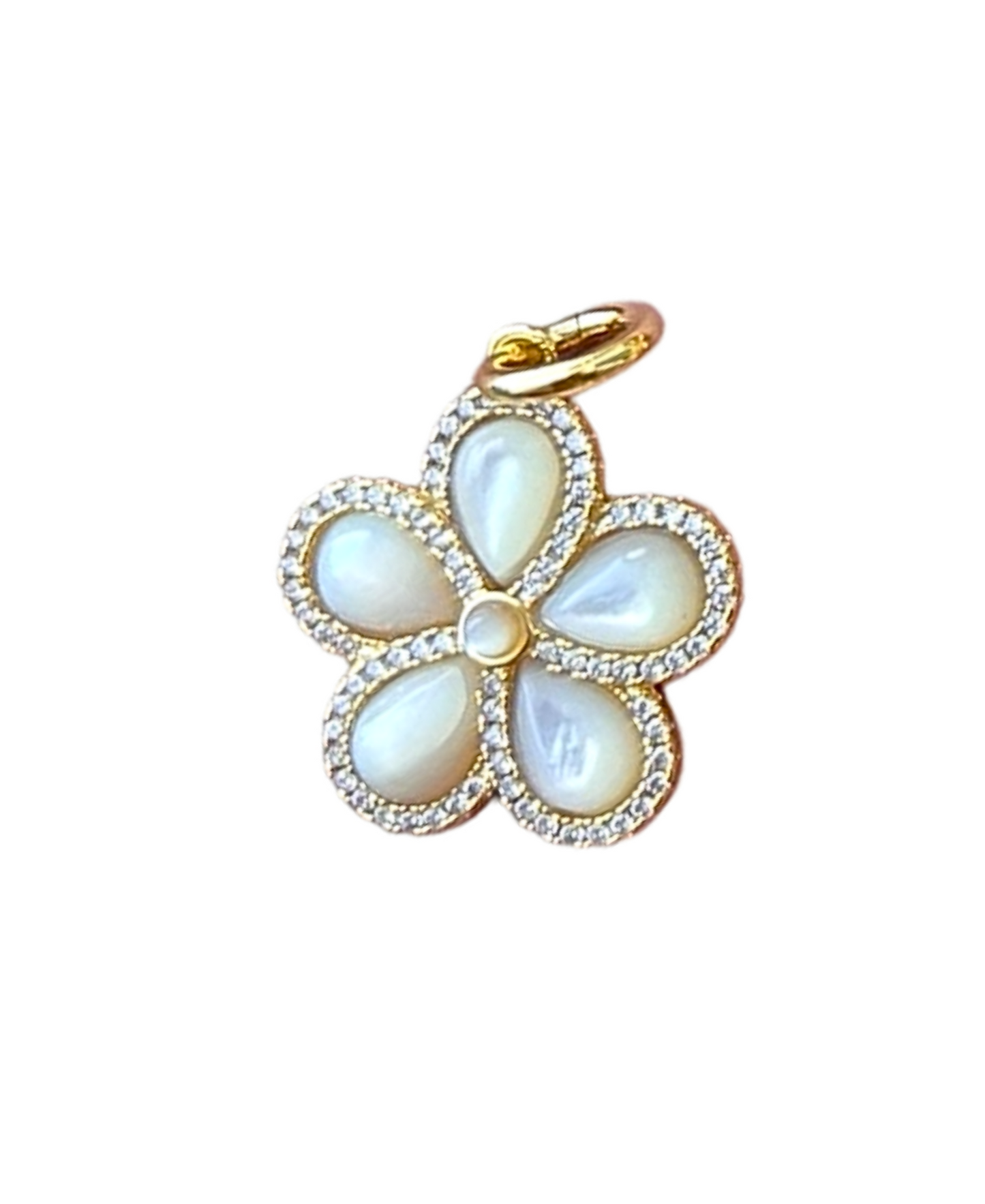 Natural Stone Flower Charm