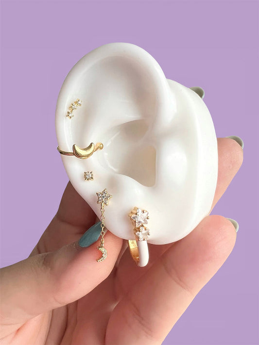 Mini Stars Trio Studs - Vermeil