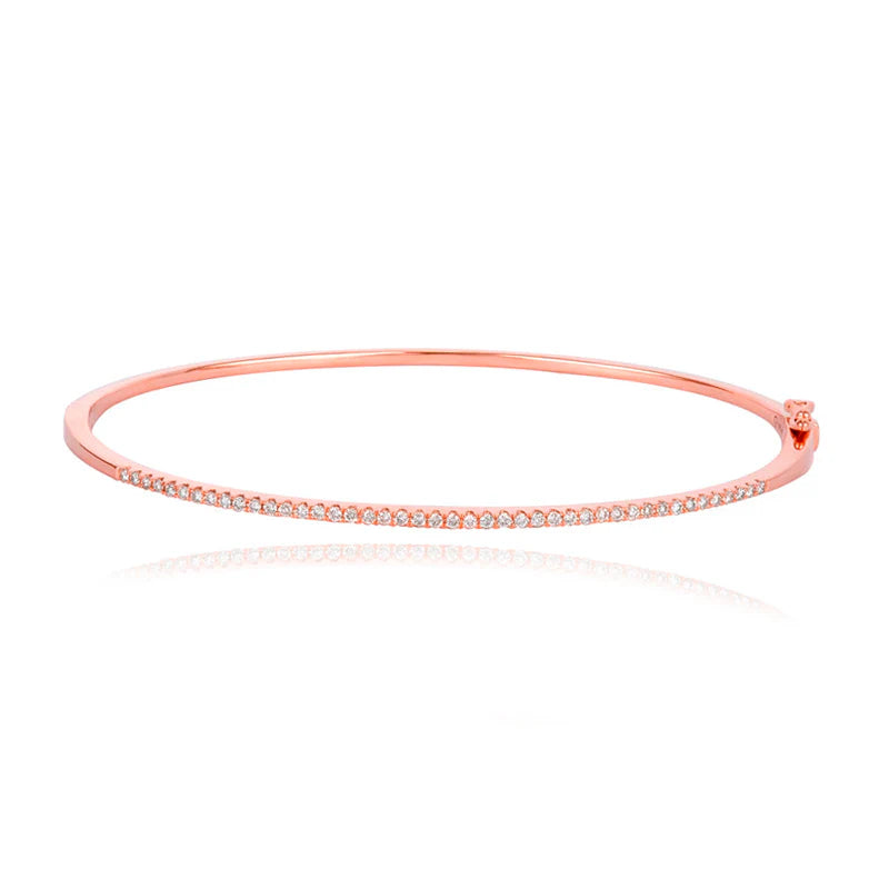 Brazalete pavé fino de oro de 14 k
