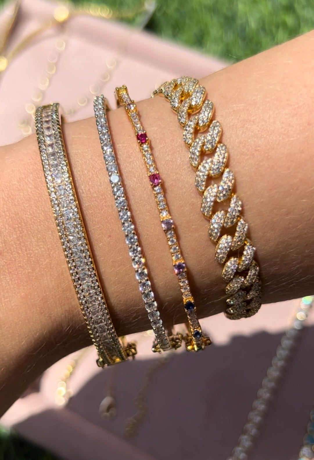 Two Sided Baguette Bangle