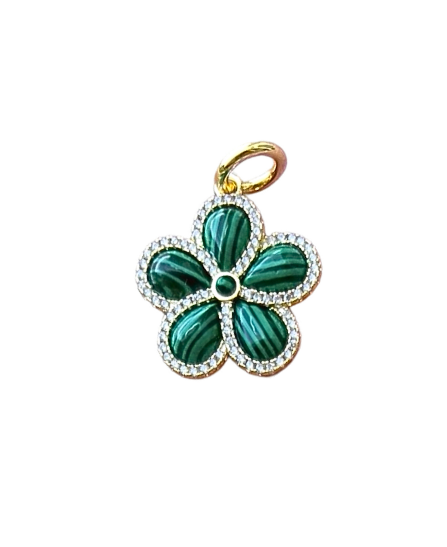 Natural Stone Flower Charm