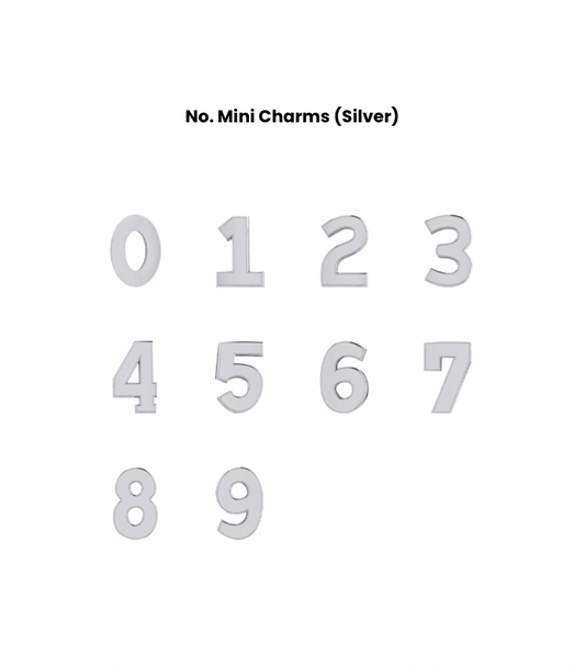 Solid Number Sliding Mini Charms
