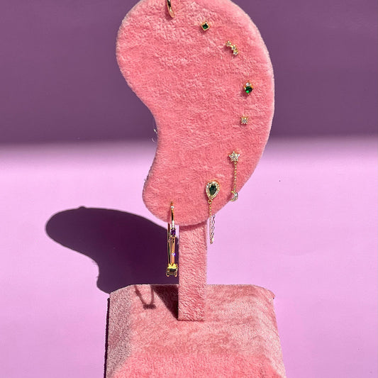 Star & Moon Drop Earrings - Vermeil