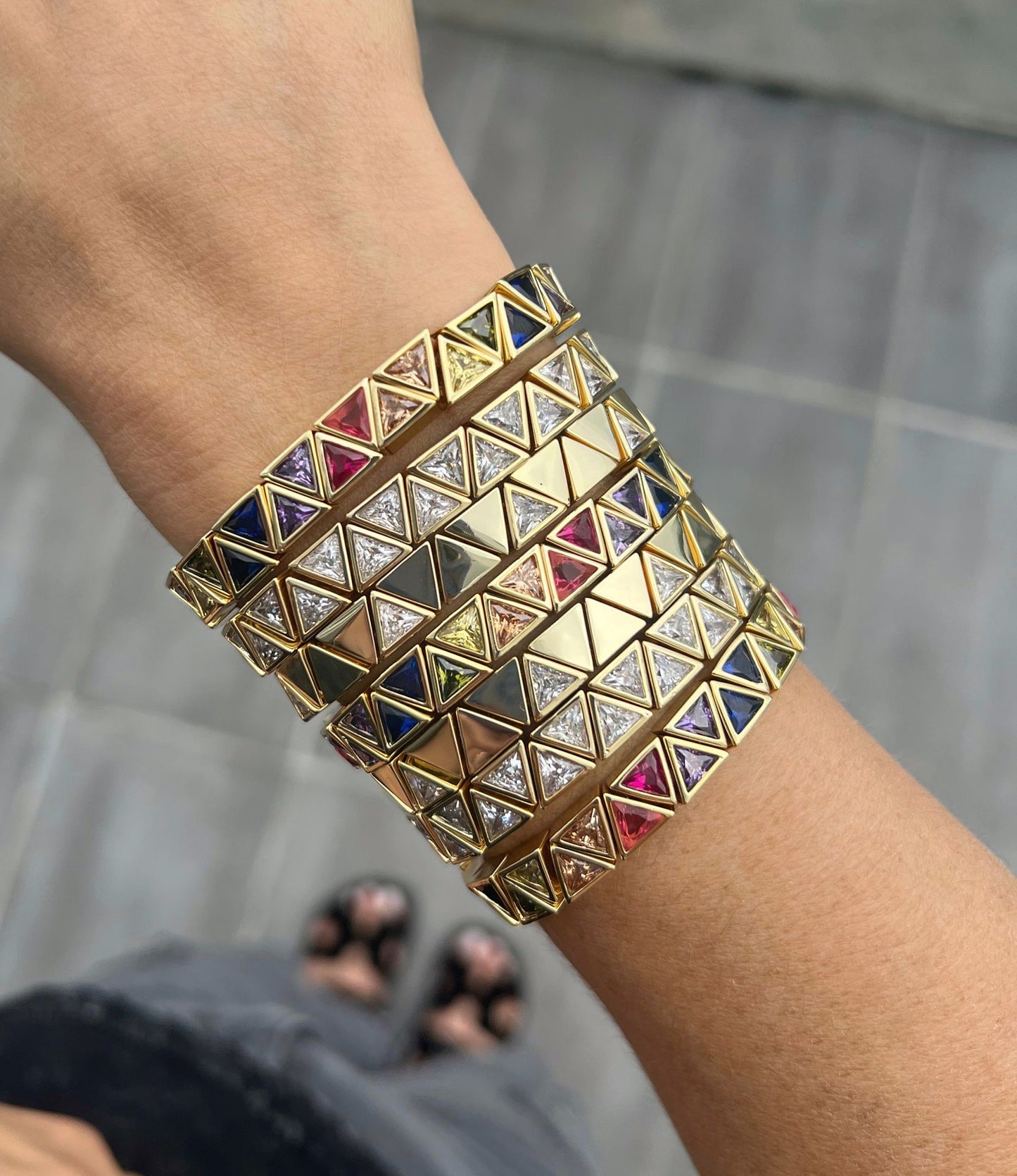 Diamond Triangle Stretchy Bracelet